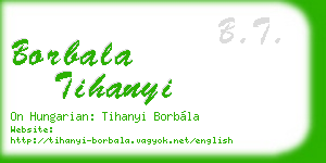 borbala tihanyi business card